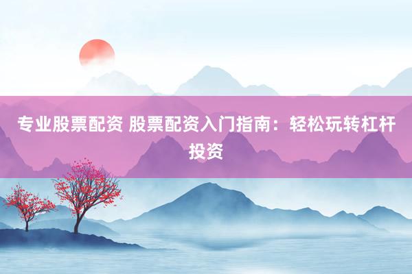 专业股票配资 股票配资入门指南：轻松玩转杠杆投资